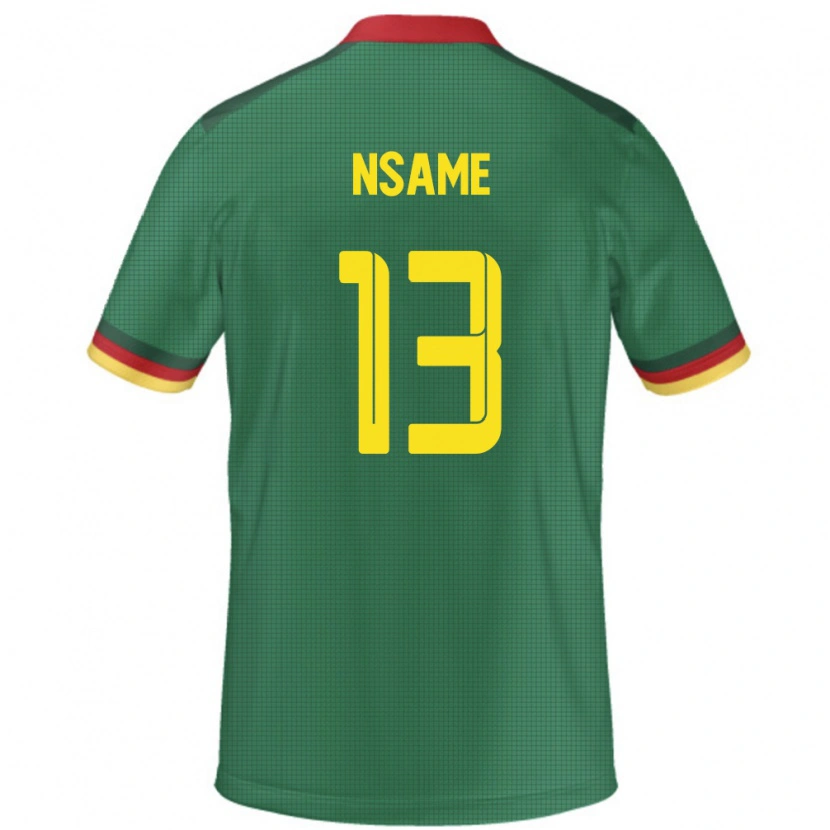 Danxen Børn Cameroun Jean-Pierre Nsame #13 Grøn Hjemmebane Spillertrøjer 24-26 Trøje T-Shirt