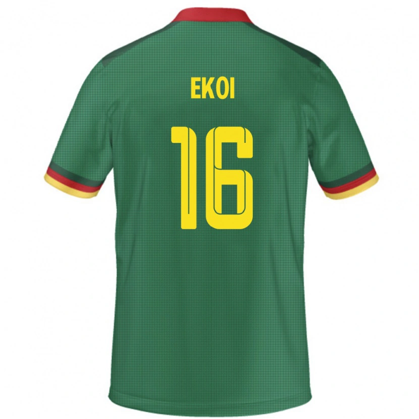 Danxen Børn Cameroun Manfred Ekoi #16 Grøn Hjemmebane Spillertrøjer 24-26 Trøje T-Shirt