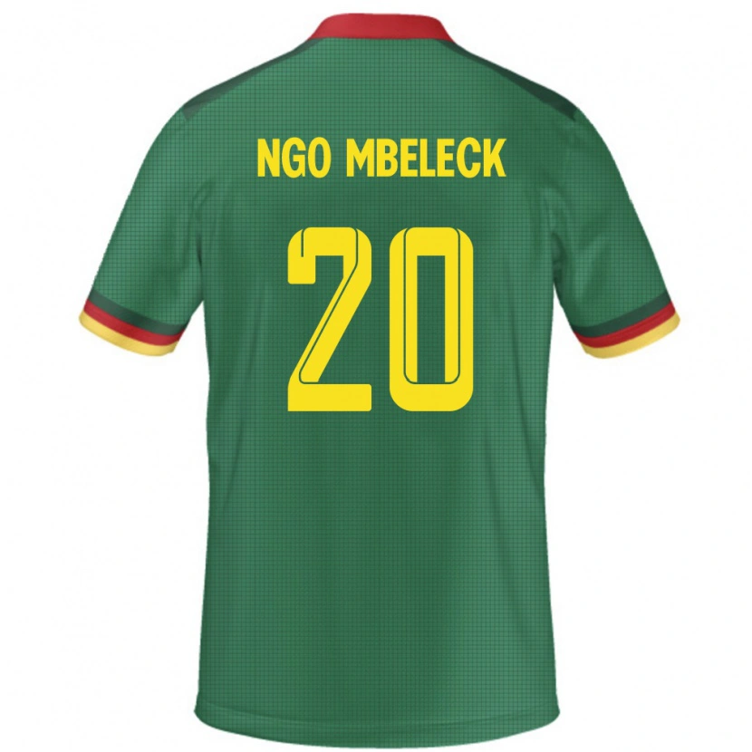 Danxen Børn Cameroun Genevieve Ngo Mbeleck #20 Grøn Hjemmebane Spillertrøjer 24-26 Trøje T-Shirt