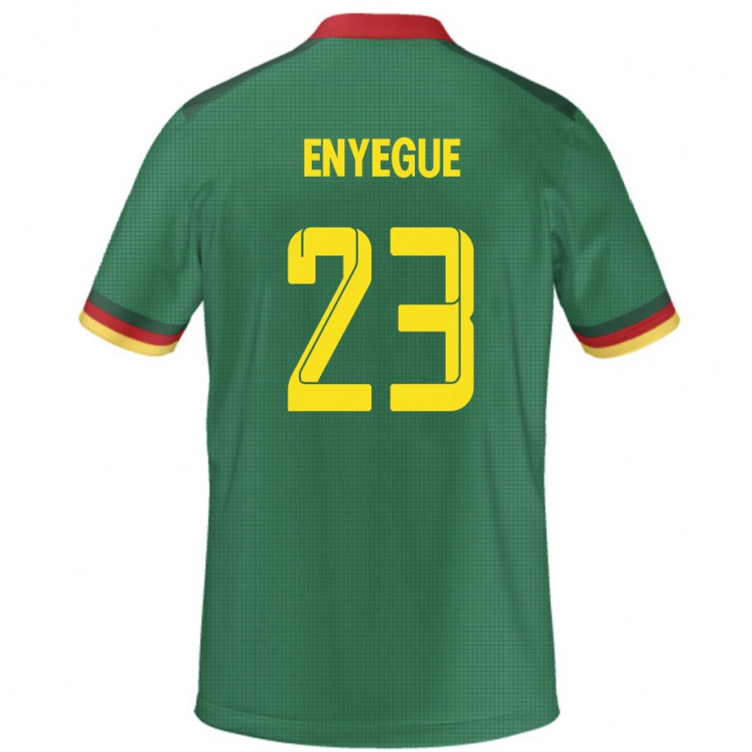 Danxen Børn Cameroun Regine Enyegue #23 Grøn Hjemmebane Spillertrøjer 24-26 Trøje T-Shirt