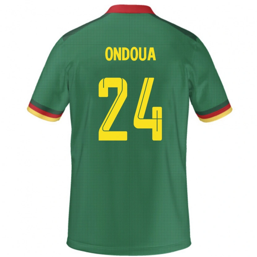 Danxen Børn Cameroun Gael Ondoua #24 Grøn Hjemmebane Spillertrøjer 24-26 Trøje T-Shirt