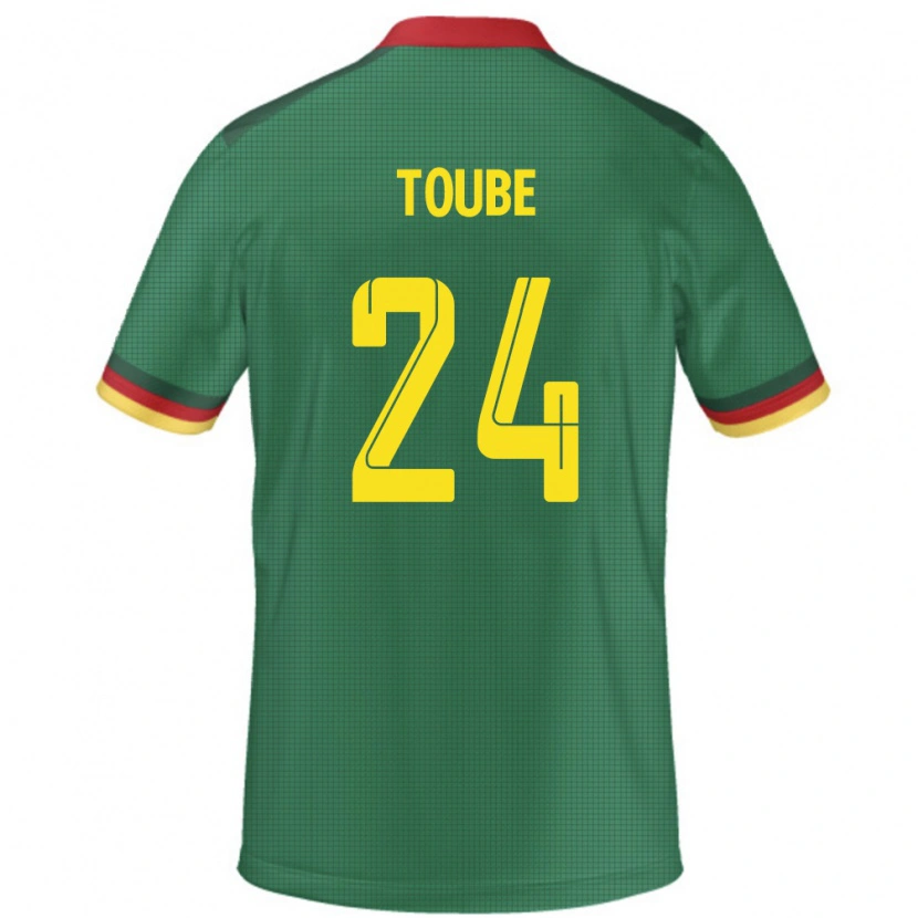 Danxen Børn Cameroun Godefroy Toube #24 Grøn Hjemmebane Spillertrøjer 24-26 Trøje T-Shirt