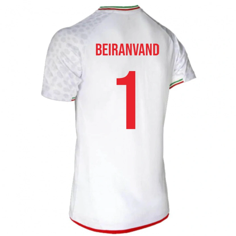 Danxen Børn Iran Alireza Beiranvand #1 Hvid Hjemmebane Spillertrøjer 24-26 Trøje T-Shirt