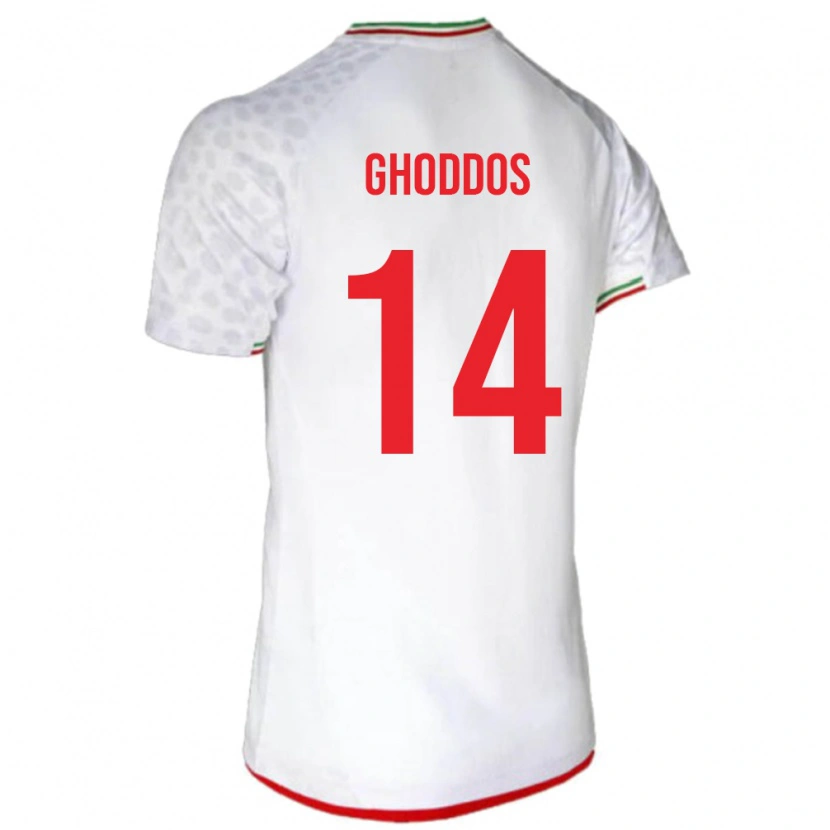 Danxen Børn Iran Saman Ghoddos #14 Hvid Hjemmebane Spillertrøjer 24-26 Trøje T-Shirt