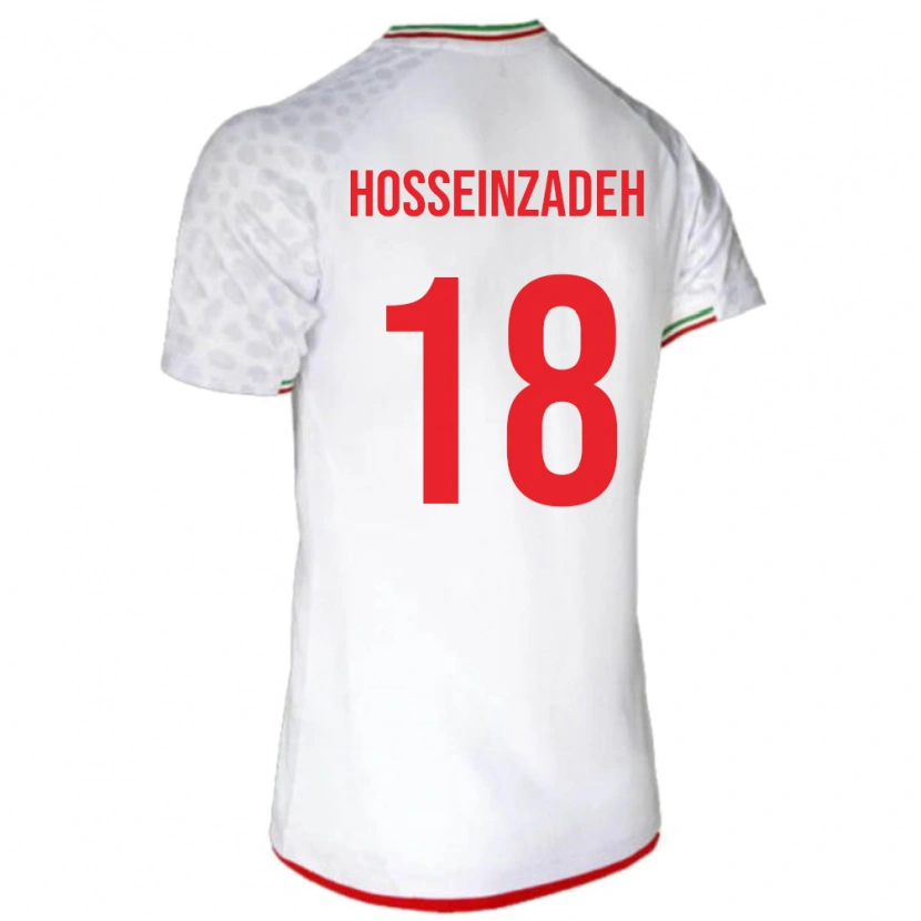 Danxen Børn Iran Amirhossein Hosseinzadeh #18 Hvid Hjemmebane Spillertrøjer 24-26 Trøje T-Shirt