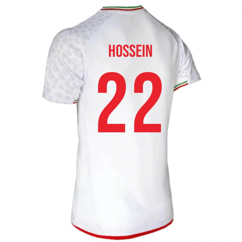 Danxen Børn Iran Hossein Hosseini #22 Hvid Hjemmebane Spillertrøjer 24-26 Trøje T-Shirt