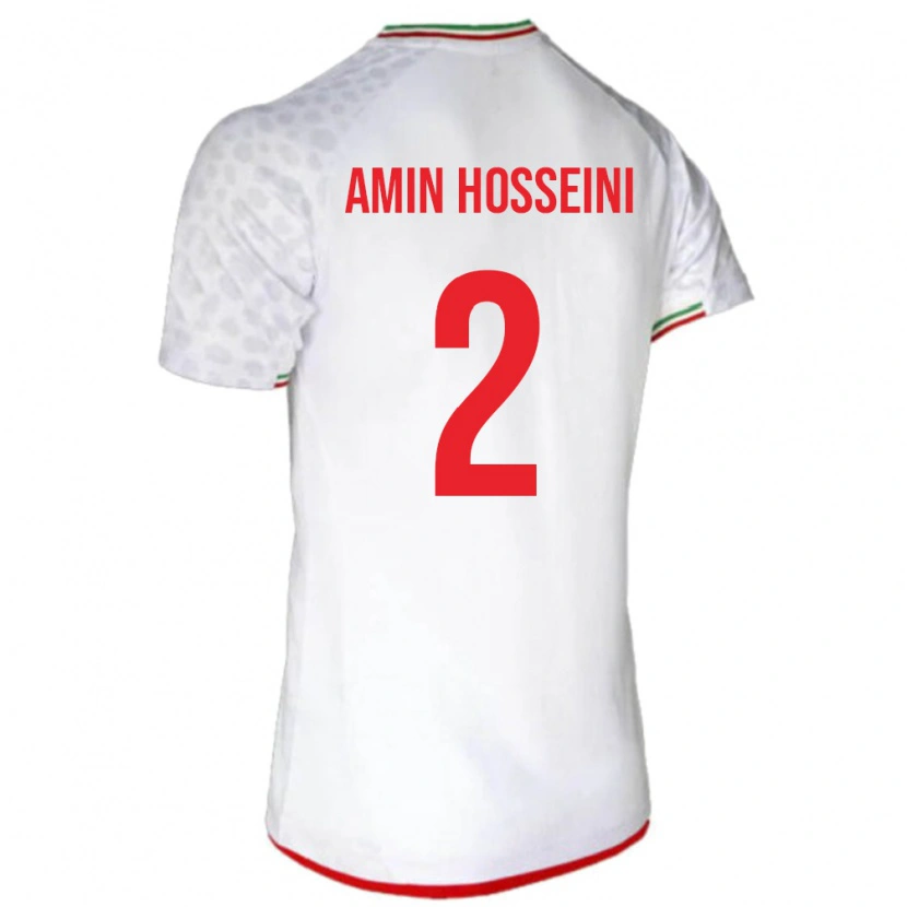 Danxen Børn Iran Mohammad Amin Hosseini #2 Hvid Hjemmebane Spillertrøjer 24-26 Trøje T-Shirt