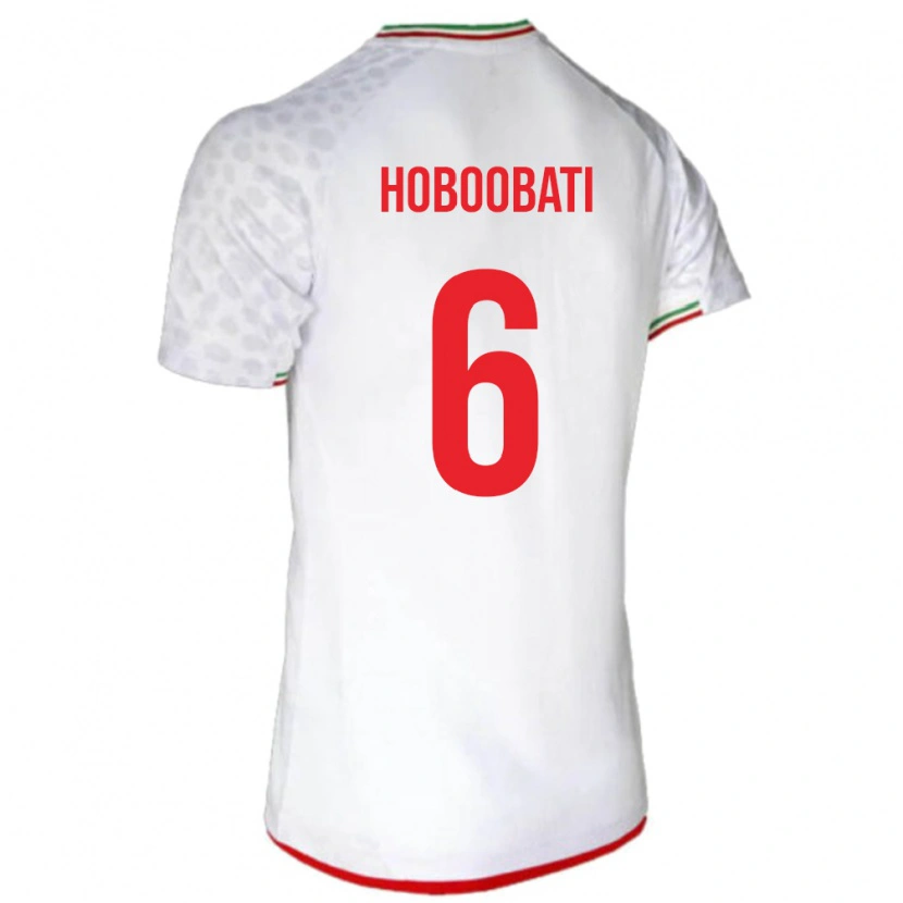 Danxen Børn Iran Samir Hoboobati #6 Hvid Hjemmebane Spillertrøjer 24-26 Trøje T-Shirt