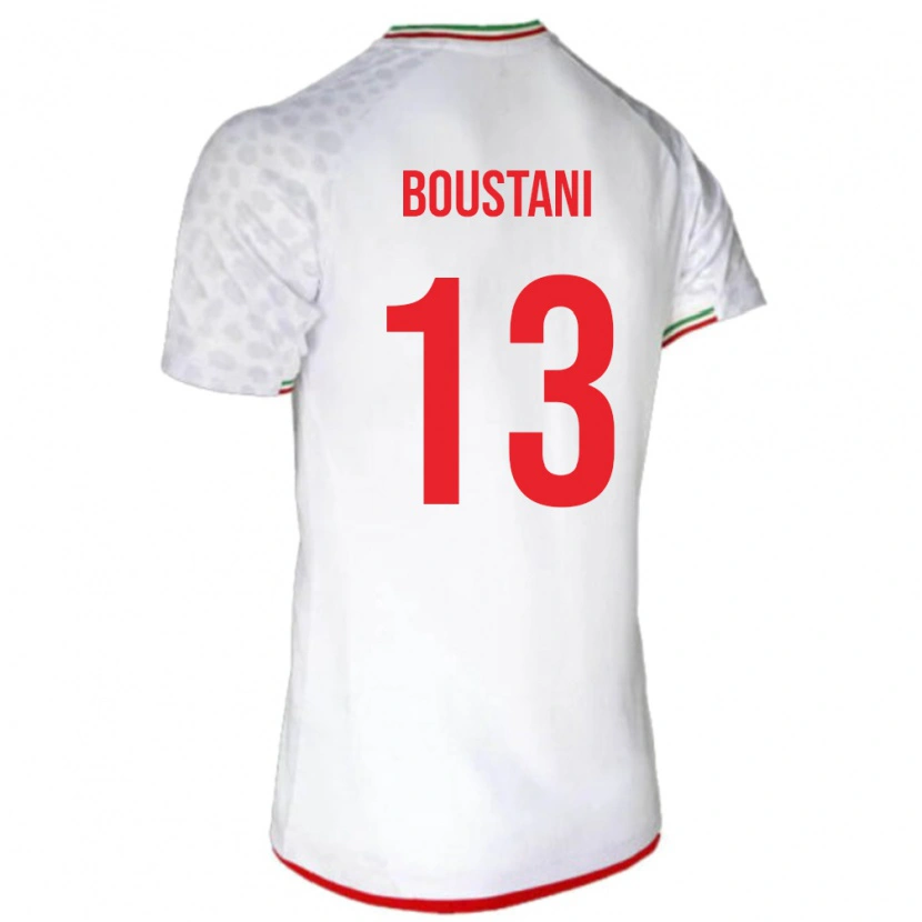 Danxen Børn Iran Amirmohammad Boustani #13 Hvid Hjemmebane Spillertrøjer 24-26 Trøje T-Shirt