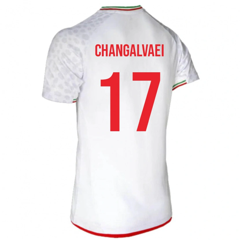 Danxen Børn Iran Amirreza Changalvaei #17 Hvid Hjemmebane Spillertrøjer 24-26 Trøje T-Shirt