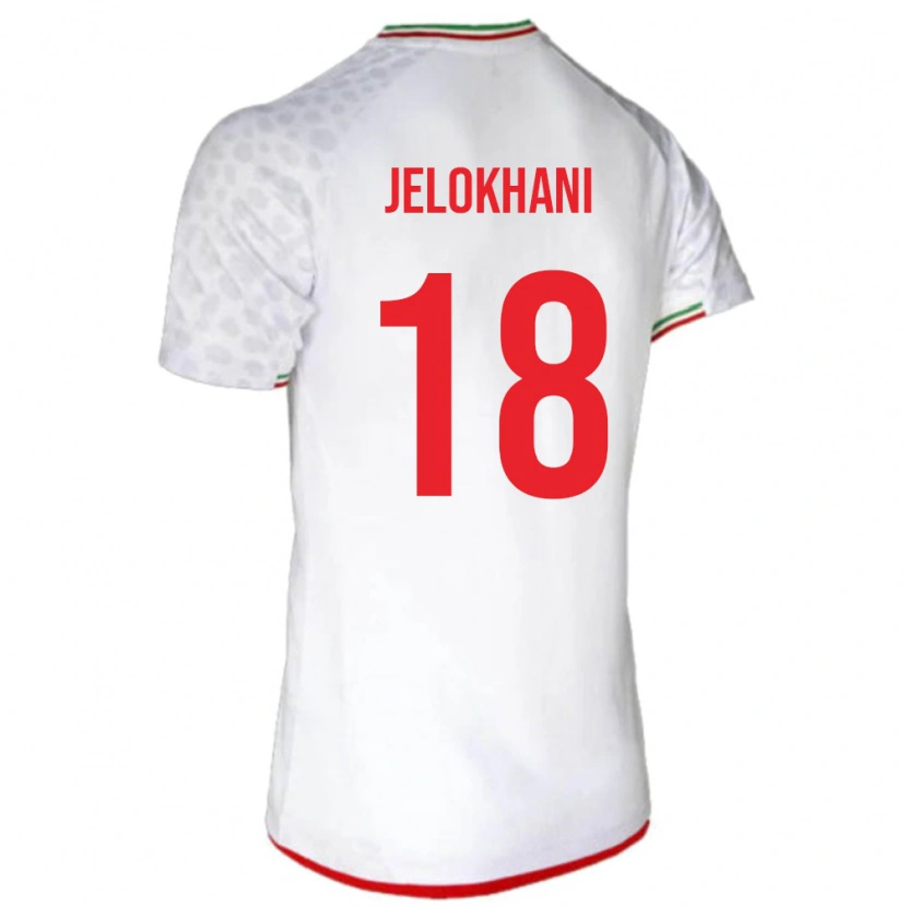 Danxen Børn Iran Ali Jelokhani #18 Hvid Hjemmebane Spillertrøjer 24-26 Trøje T-Shirt