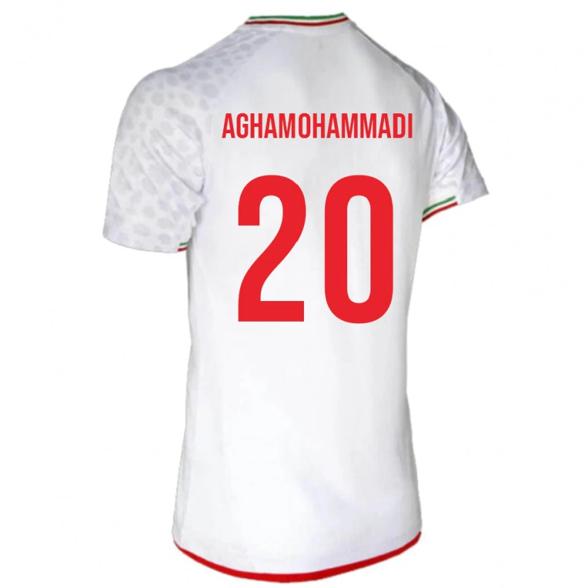 Danxen Børn Iran Mehrdad Aghamohammadi #20 Hvid Hjemmebane Spillertrøjer 24-26 Trøje T-Shirt