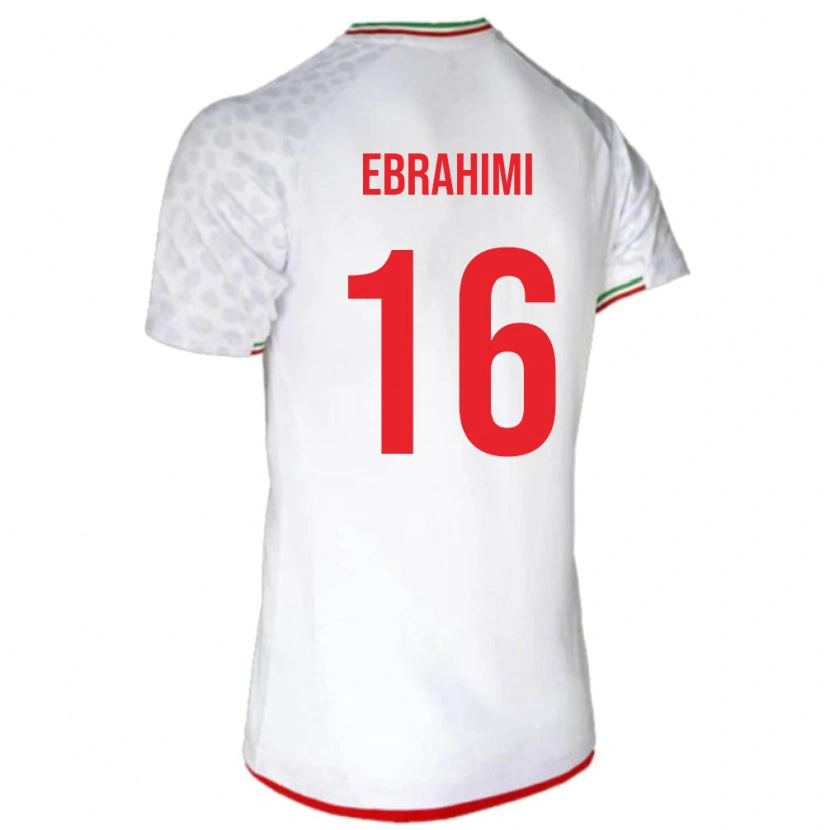 Danxen Børn Iran Omid Ebrahimi #16 Hvid Hjemmebane Spillertrøjer 24-26 Trøje T-Shirt