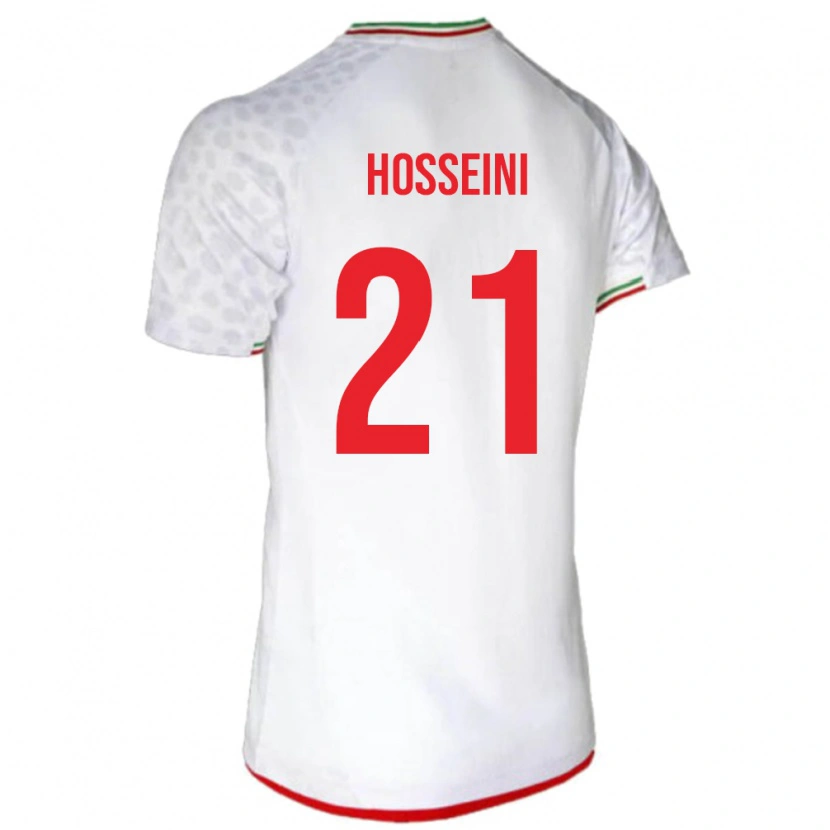 Danxen Børn Iran Majid Hosseini #21 Hvid Hjemmebane Spillertrøjer 24-26 Trøje T-Shirt