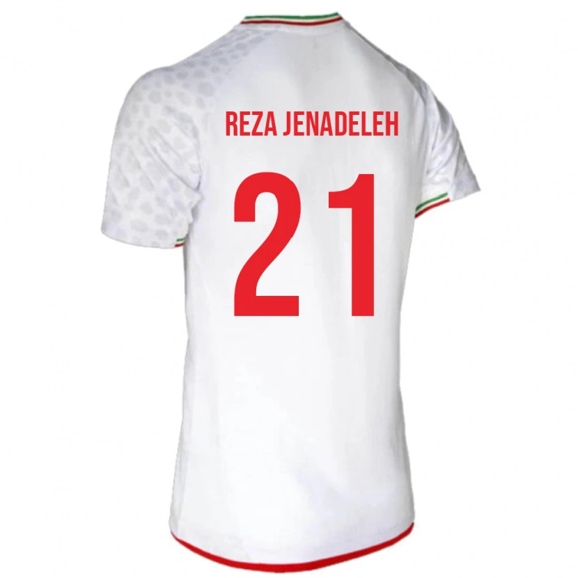 Danxen Børn Iran Ahmad Reza Jenadeleh #21 Hvid Hjemmebane Spillertrøjer 24-26 Trøje T-Shirt