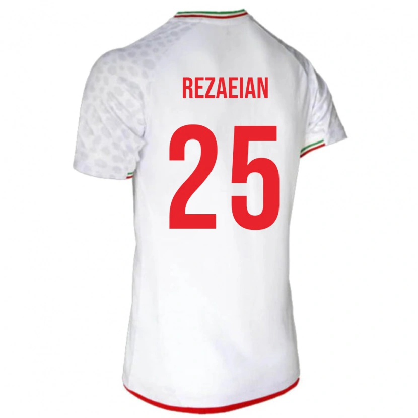 Danxen Børn Iran Ramin Rezaeian #25 Hvid Hjemmebane Spillertrøjer 24-26 Trøje T-Shirt