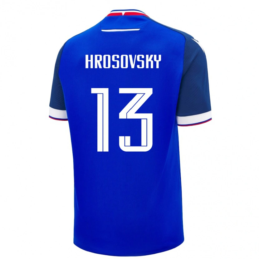 Danxen Børn Slovakiet Patrik Hrosovsky #13 Blå Hjemmebane Spillertrøjer 24-26 Trøje T-Shirt