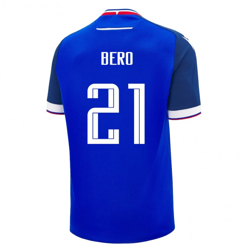 Danxen Børn Slovakiet Matus Bero #21 Blå Hjemmebane Spillertrøjer 24-26 Trøje T-Shirt