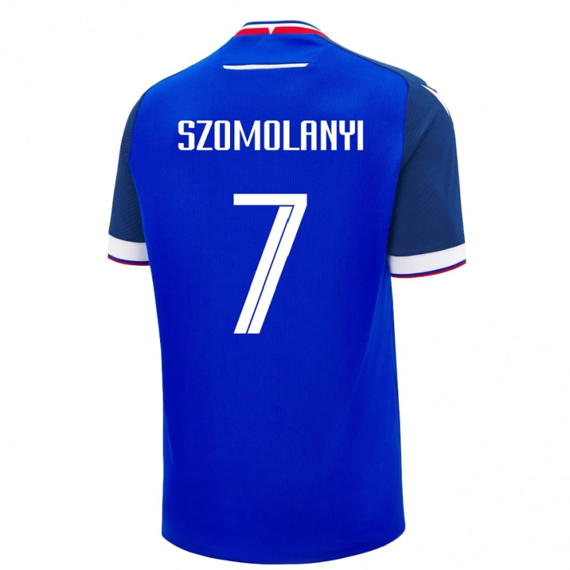 Danxen Børn Slovakiet Lucas Szomolanyi #7 Blå Hjemmebane Spillertrøjer 24-26 Trøje T-Shirt