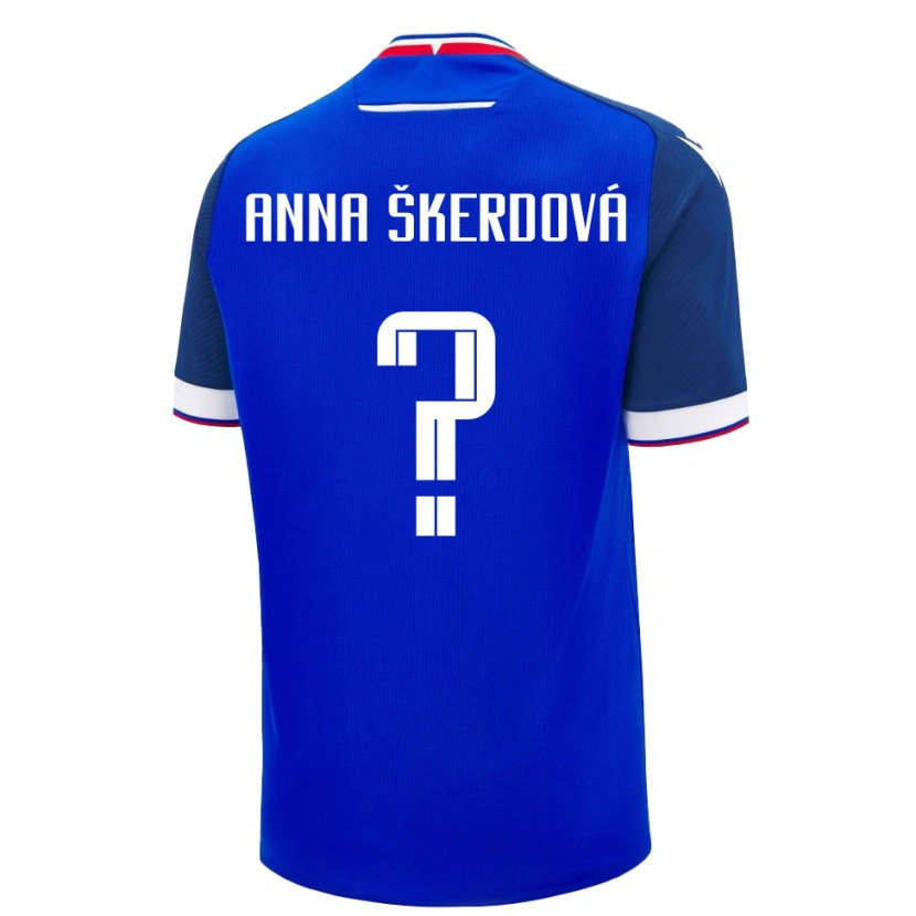 Danxen Børn Slovakiet Sofia Anna Škerdová #0 Blå Hjemmebane Spillertrøjer 24-26 Trøje T-Shirt