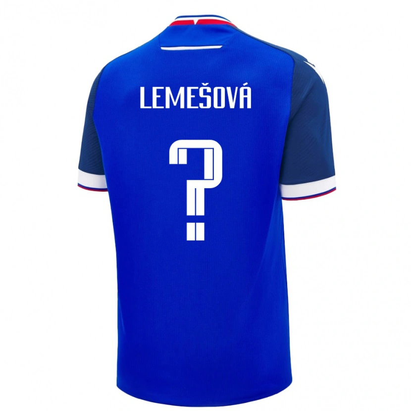 Danxen Børn Slovakiet Diana Lemešová #0 Blå Hjemmebane Spillertrøjer 24-26 Trøje T-Shirt