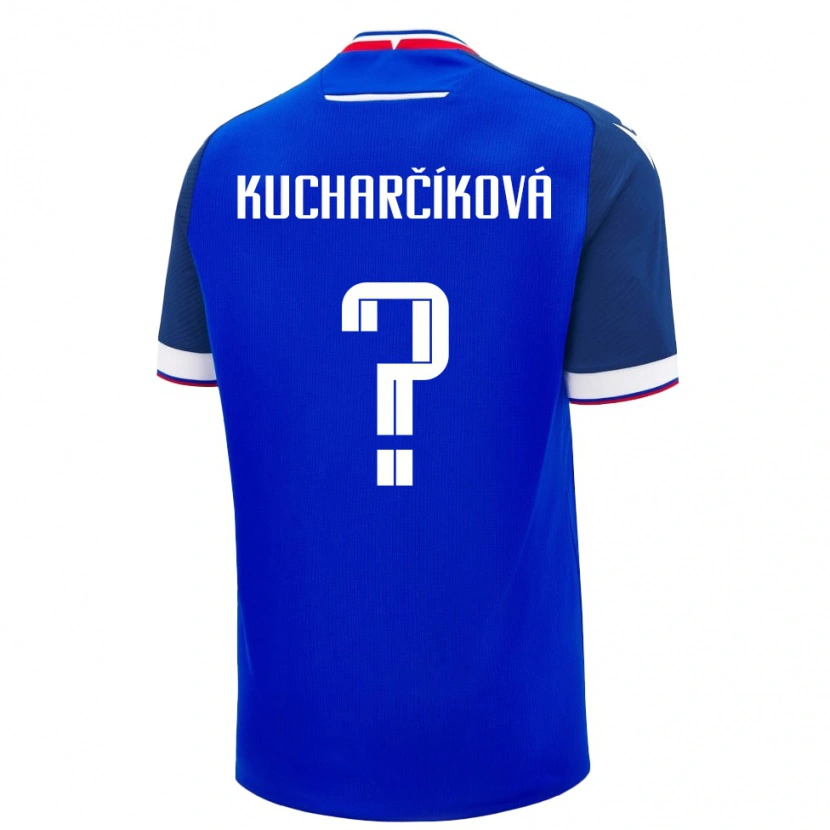 Danxen Børn Slovakiet Dominika Kucharčíková #0 Blå Hjemmebane Spillertrøjer 24-26 Trøje T-Shirt