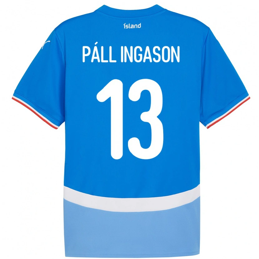 Danxen Børn Island Sverrir Páll Ingason #13 Blå Hjemmebane Spillertrøjer 24-26 Trøje T-Shirt