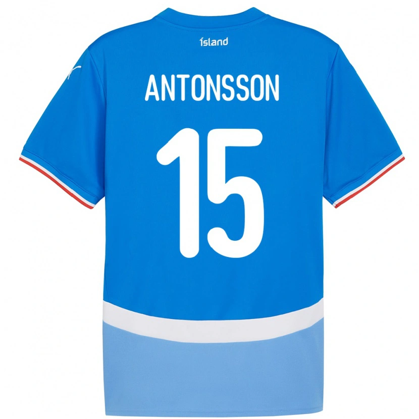 Danxen Børn Island Thorsteinn Antonsson #15 Blå Hjemmebane Spillertrøjer 24-26 Trøje T-Shirt