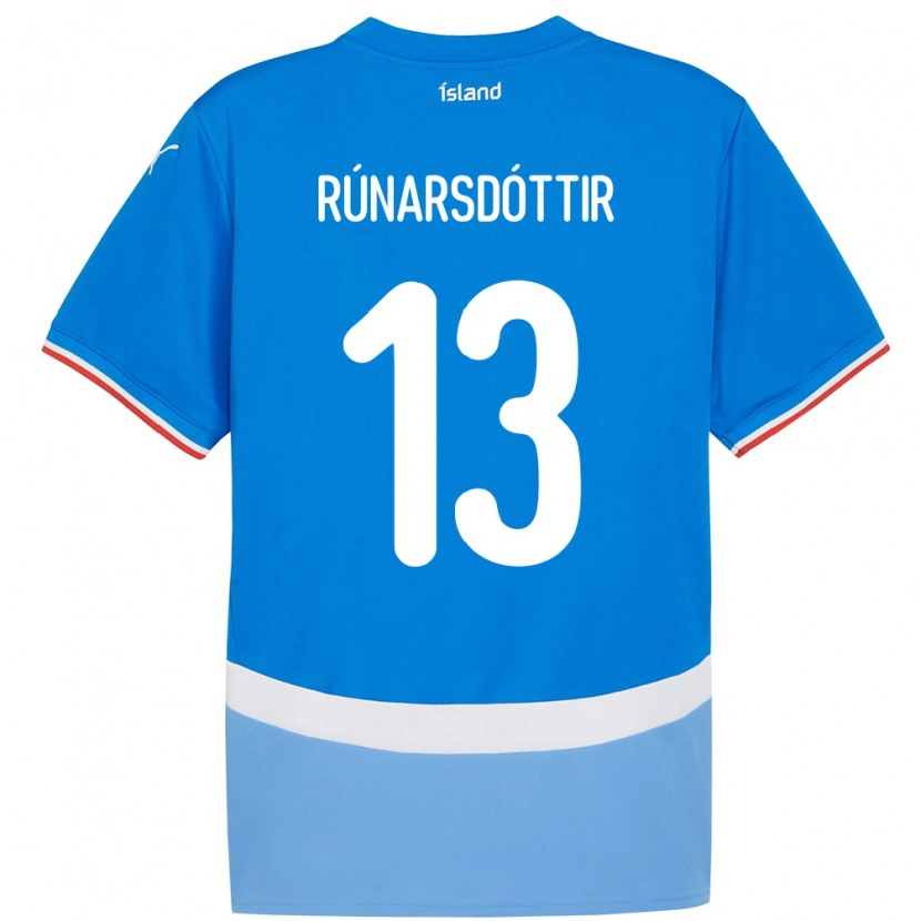 Danxen Børn Island Cecilía Rán Rúnarsdóttir #13 Blå Hjemmebane Spillertrøjer 24-26 Trøje T-Shirt