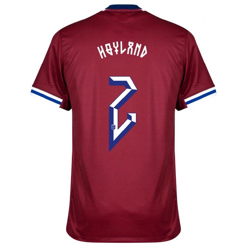 Danxen Børn Norge Luca Høyland #2 Rød Blå Hvid Hjemmebane Spillertrøjer 24-26 Trøje T-Shirt