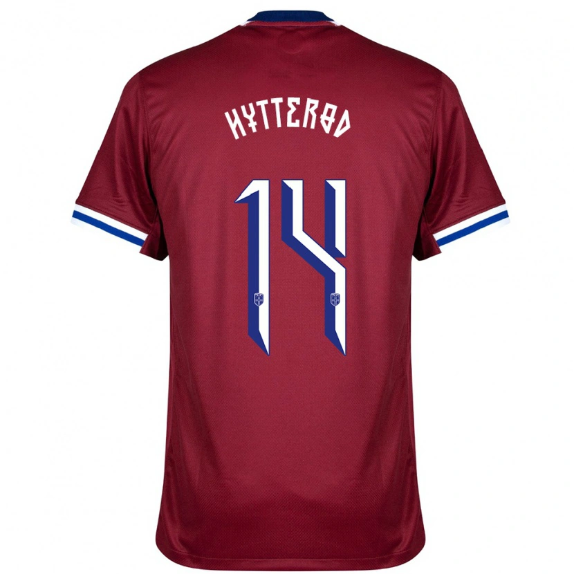 Danxen Børn Norge Henrik Hytterød #14 Rød Blå Hvid Hjemmebane Spillertrøjer 24-26 Trøje T-Shirt