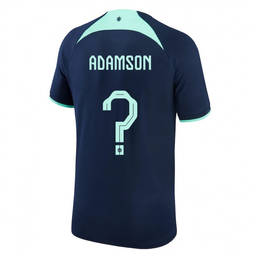 Danxen Børn Australien Kealey Adamson #0 Mørkeblå Udebane Spillertrøjer 24-26 Trøje T-Shirt