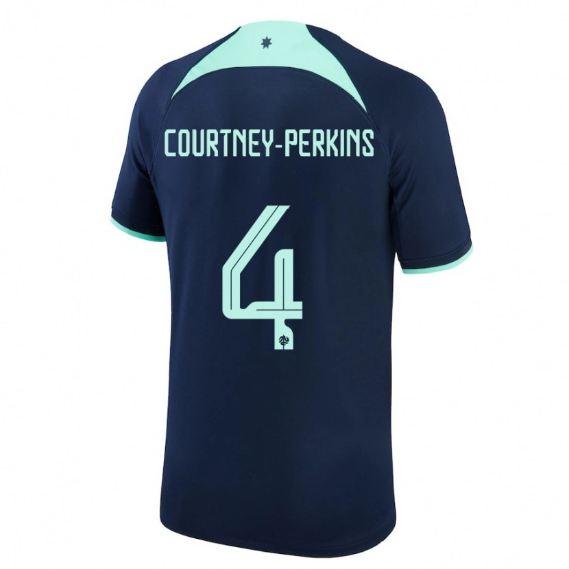 Danxen Børn Australien Jordan Courtney Perkins #4 Mørkeblå Udebane Spillertrøjer 24-26 Trøje T-Shirt