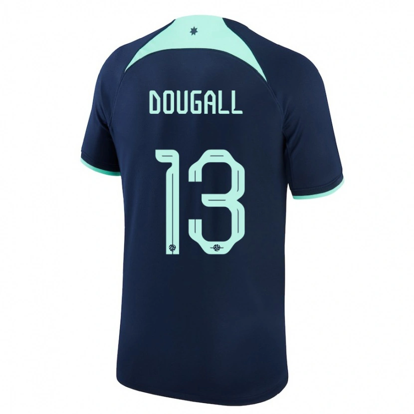 Danxen Børn Australien Kenny Dougall #13 Mørkeblå Udebane Spillertrøjer 24-26 Trøje T-Shirt