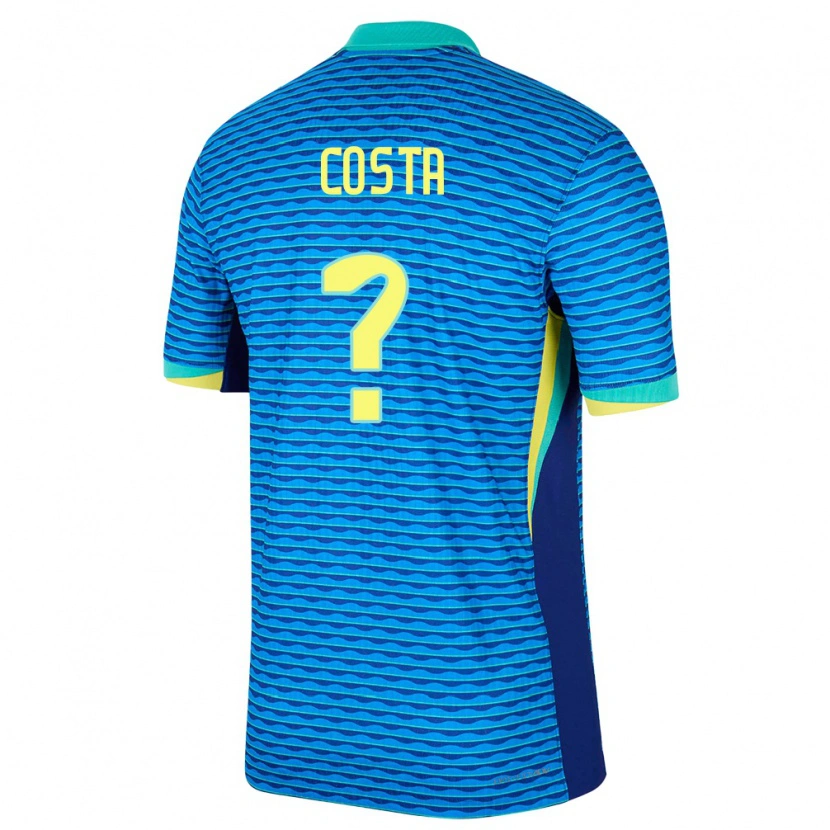 Danxen Børn Brasilien Otávio Costa #0 Blå Udebane Spillertrøjer 24-26 Trøje T-Shirt