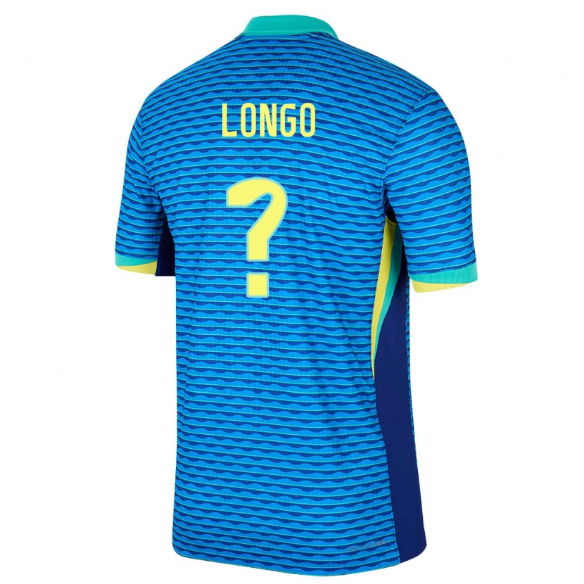 Danxen Børn Brasilien Felipe Longo #0 Blå Udebane Spillertrøjer 24-26 Trøje T-Shirt