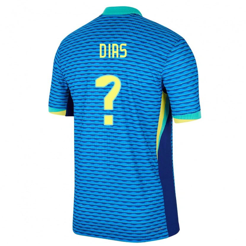 Danxen Børn Brasilien Arthur Dias #0 Blå Udebane Spillertrøjer 24-26 Trøje T-Shirt