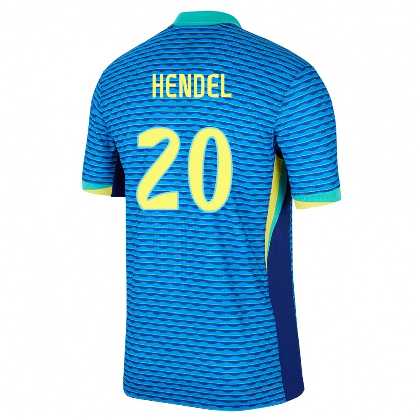 Danxen Børn Brasilien Hendel #20 Blå Udebane Spillertrøjer 24-26 Trøje T-Shirt