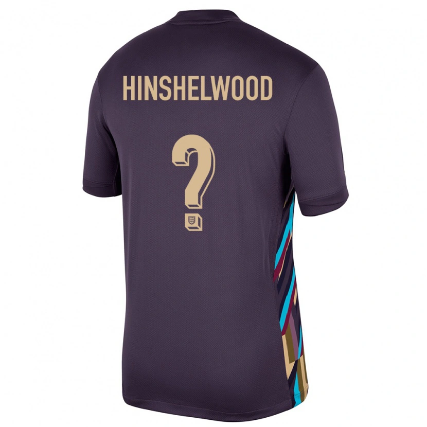 Danxen Børn England Jack Hinshelwood #0 Mørk Rosin Udebane Spillertrøjer 24-26 Trøje T-Shirt