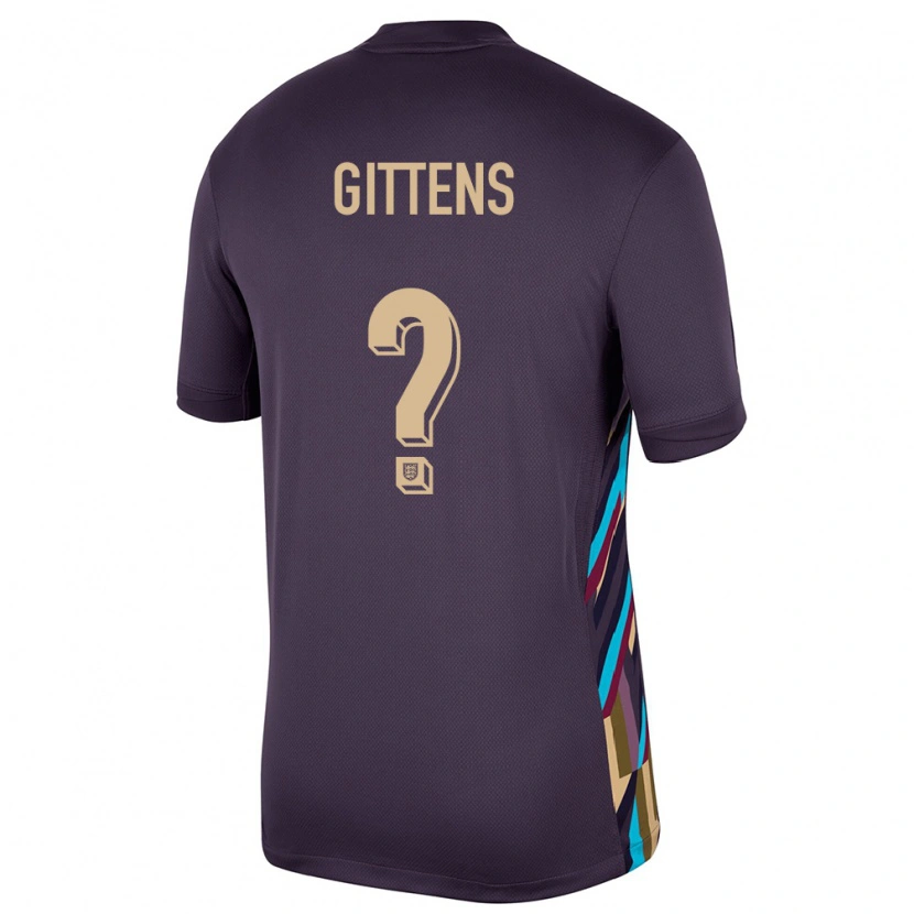 Danxen Børn England Jamie Gittens #0 Mørk Rosin Udebane Spillertrøjer 24-26 Trøje T-Shirt