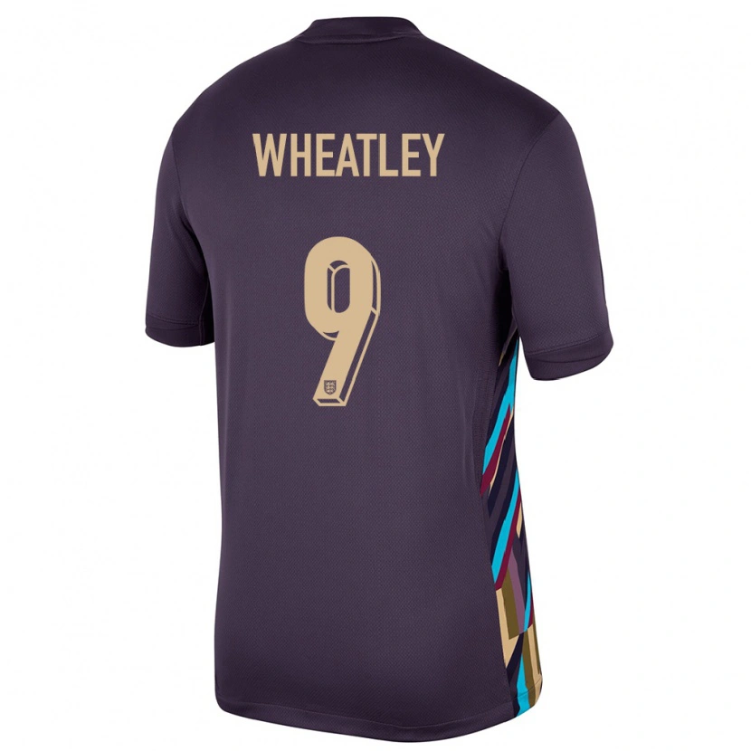 Danxen Børn England Ethan Wheatley #9 Mørk Rosin Udebane Spillertrøjer 24-26 Trøje T-Shirt