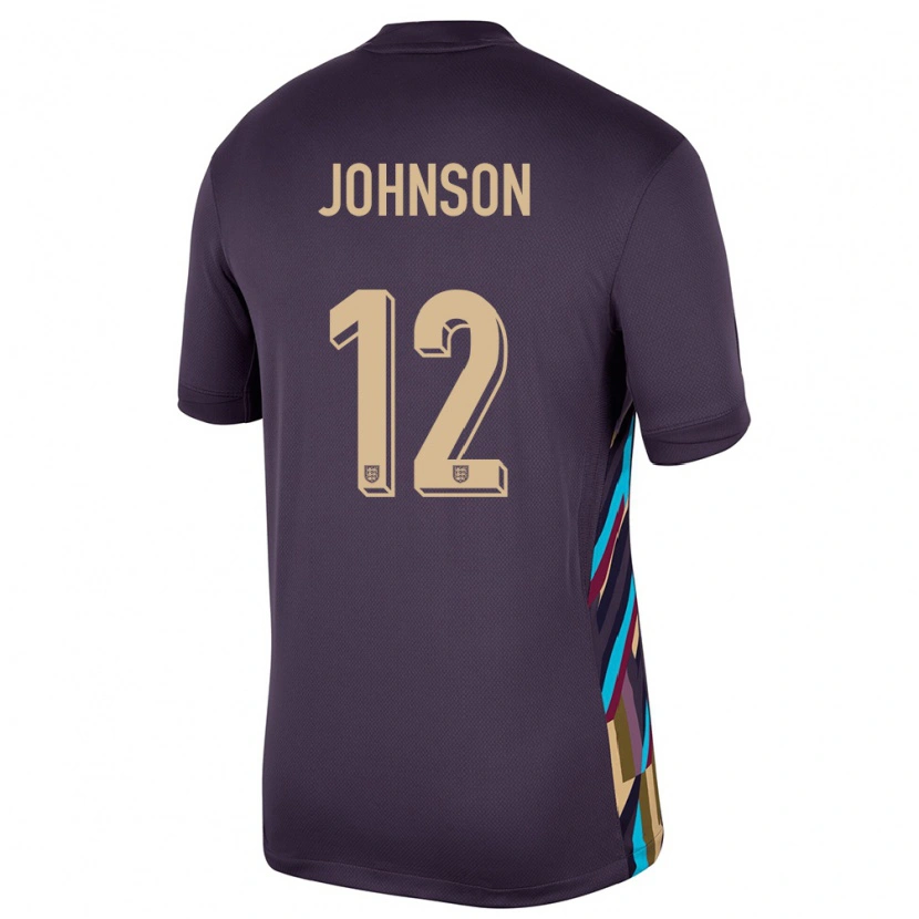 Danxen Børn England Joe Johnson #12 Mørk Rosin Udebane Spillertrøjer 24-26 Trøje T-Shirt