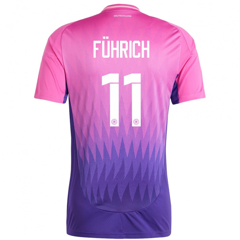 Danxen Børn Tyskland Chris Führich #11 Pink Lilla Udebane Spillertrøjer 24-26 Trøje T-Shirt