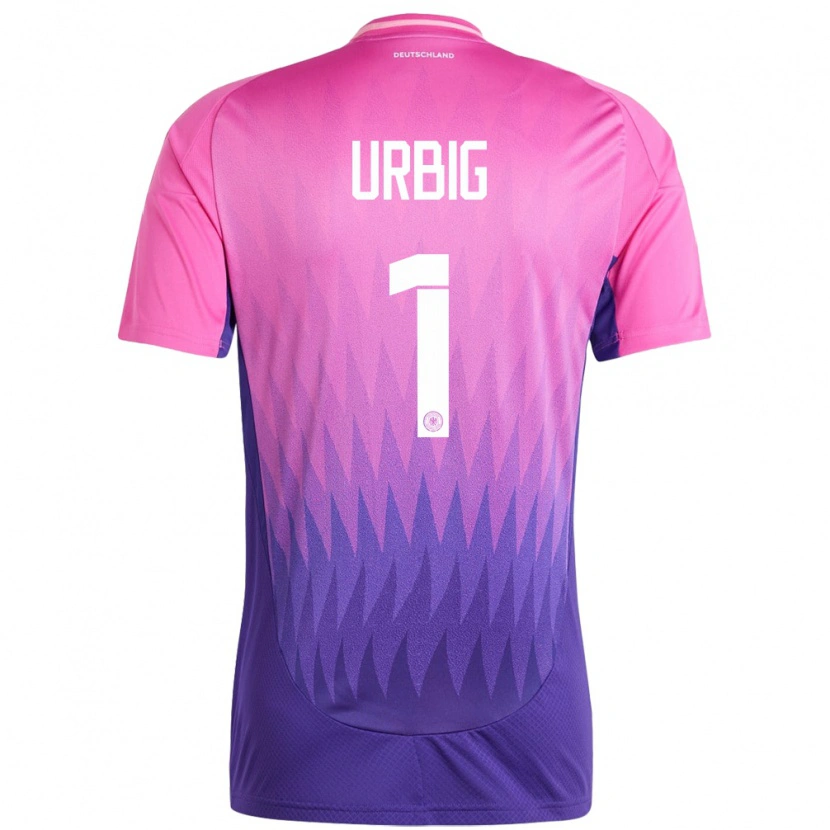 Danxen Børn Tyskland Jonas Urbig #1 Pink Lilla Udebane Spillertrøjer 24-26 Trøje T-Shirt