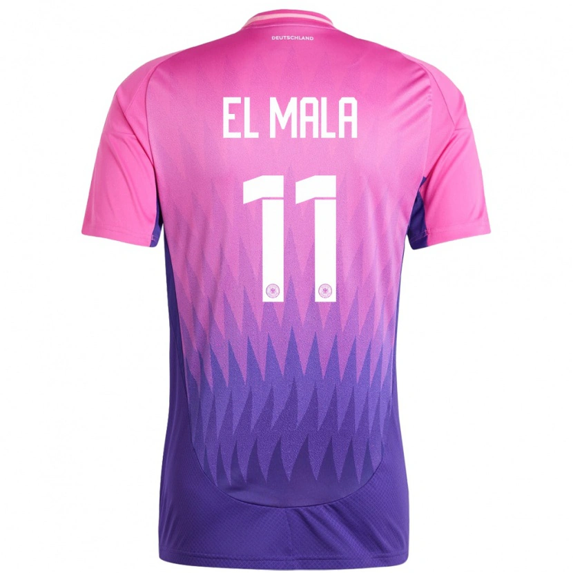 Danxen Børn Tyskland Said El Mala #11 Pink Lilla Udebane Spillertrøjer 24-26 Trøje T-Shirt