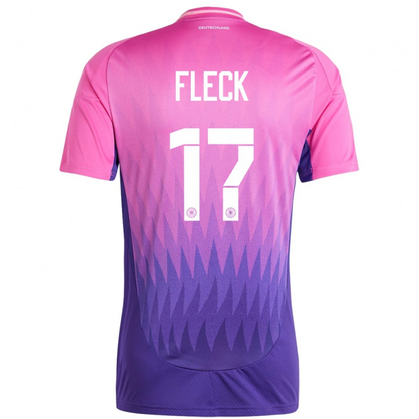 Danxen Børn Tyskland Fritz Fleck #17 Pink Lilla Udebane Spillertrøjer 24-26 Trøje T-Shirt