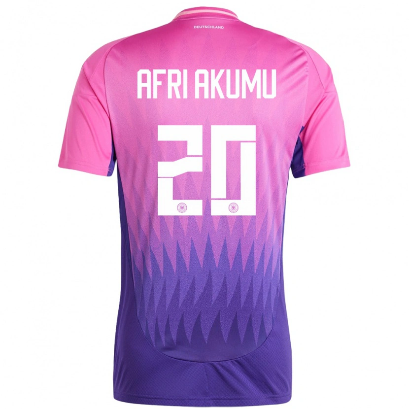 Danxen Børn Tyskland Maik Afri Akumu #20 Pink Lilla Udebane Spillertrøjer 24-26 Trøje T-Shirt