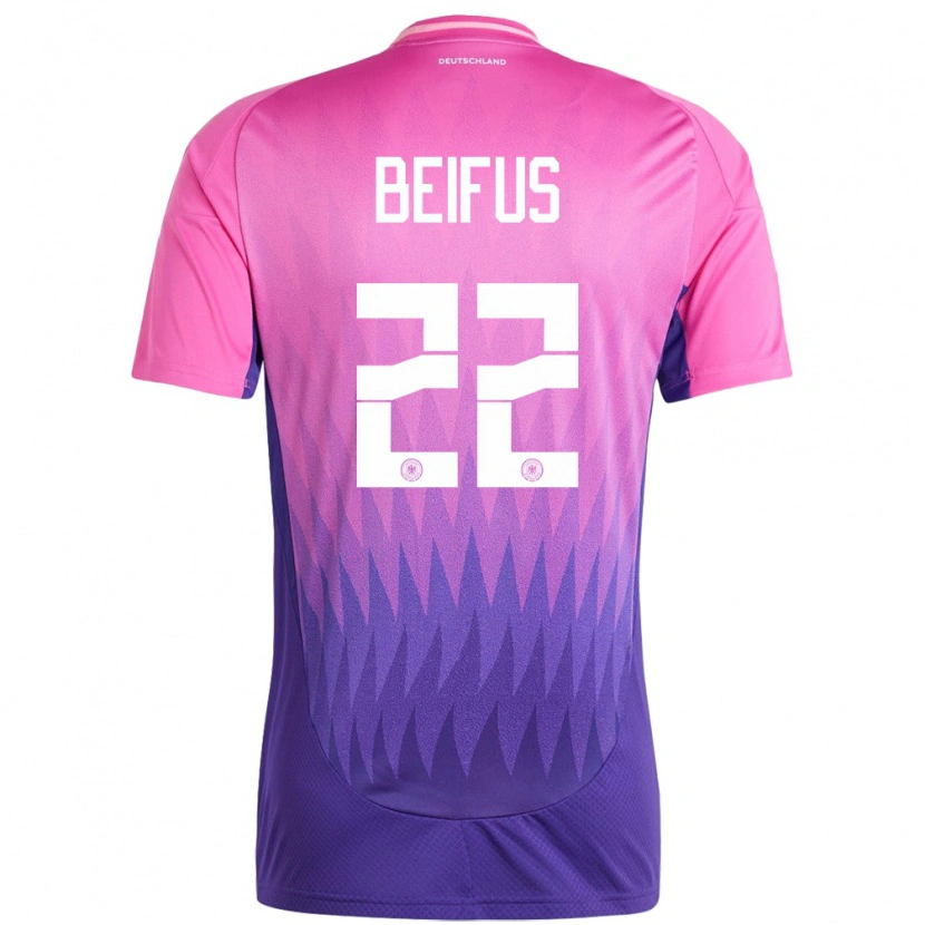 Danxen Børn Tyskland Marcel Beifus #22 Pink Lilla Udebane Spillertrøjer 24-26 Trøje T-Shirt