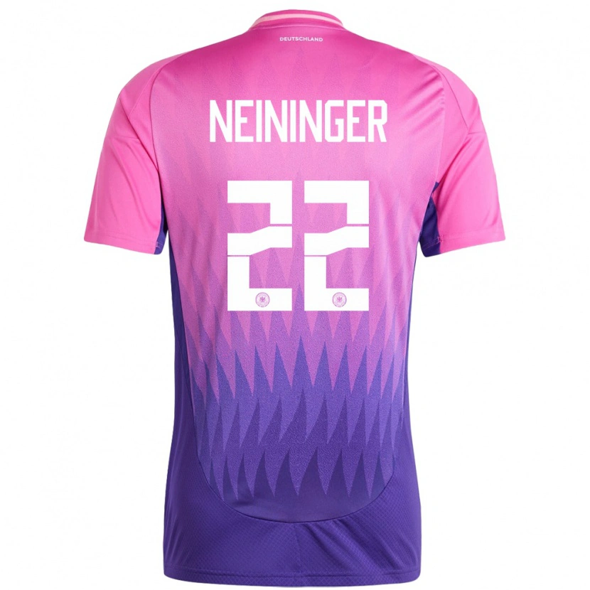 Danxen Børn Tyskland Tim Neininger #22 Pink Lilla Udebane Spillertrøjer 24-26 Trøje T-Shirt