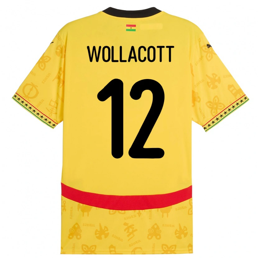 Danxen Børn Ghana Joe Wollacott #12 Gul Udebane Spillertrøjer 24-26 Trøje T-Shirt